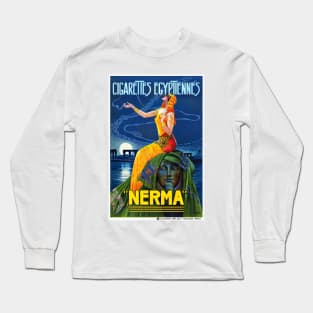 Vintage Travel Poster France Nerma Cigarettes Egyptiennes Long Sleeve T-Shirt